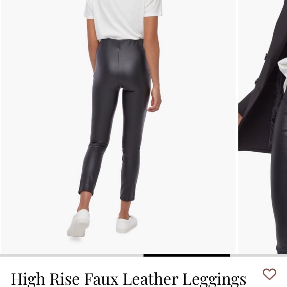 High rise faux leather leggings